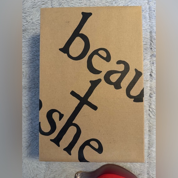 Beau+Ashe Vibrant Coral Platform Peep Toe Wedges with Gradient See-Thru Wedge - Picture 6 of 15